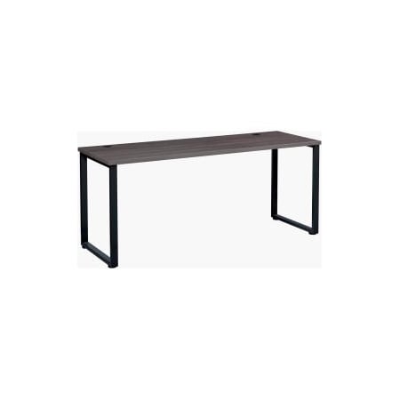 Hirsh Industries Interion Open Plan Office Desk - 60"W x 24"D x 29"H - Charcoal Top with Black Legs 695590